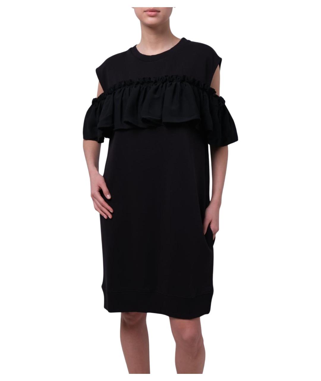 MM6 MAISON MARGIELA Черное хлопковое повседневное платье, фото 1