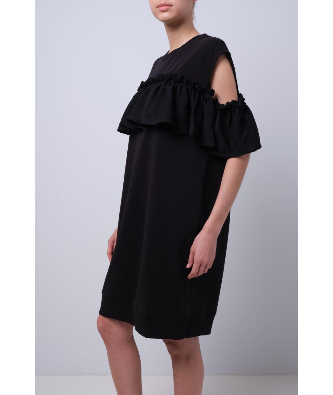 MM6 MAISON MARGIELA Черное хлопковое повседневное платье, фото 2