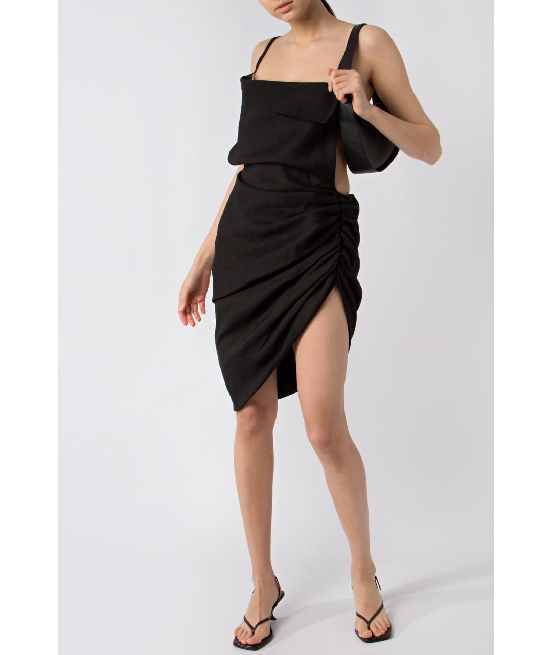 JACQUEMUS Черное коктейльное платье, фото 3