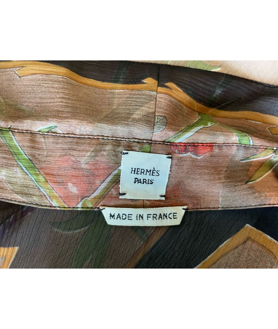 HERMES PRE-OWNED Мульти шелковая рубашка, фото 6