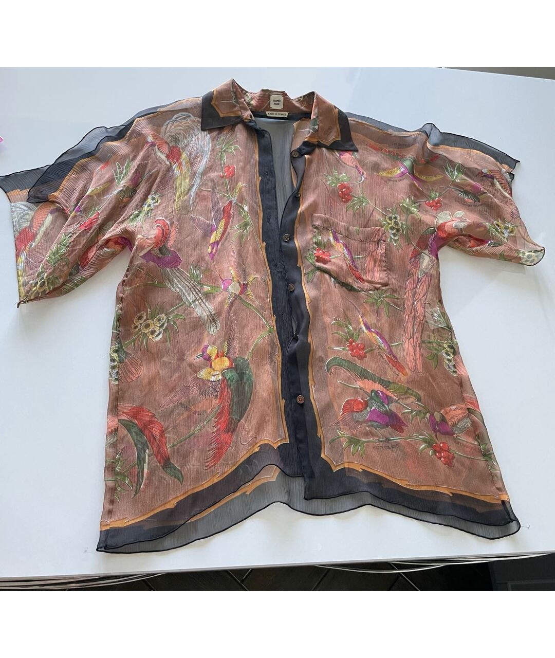 HERMES PRE-OWNED Мульти шелковая рубашка, фото 9