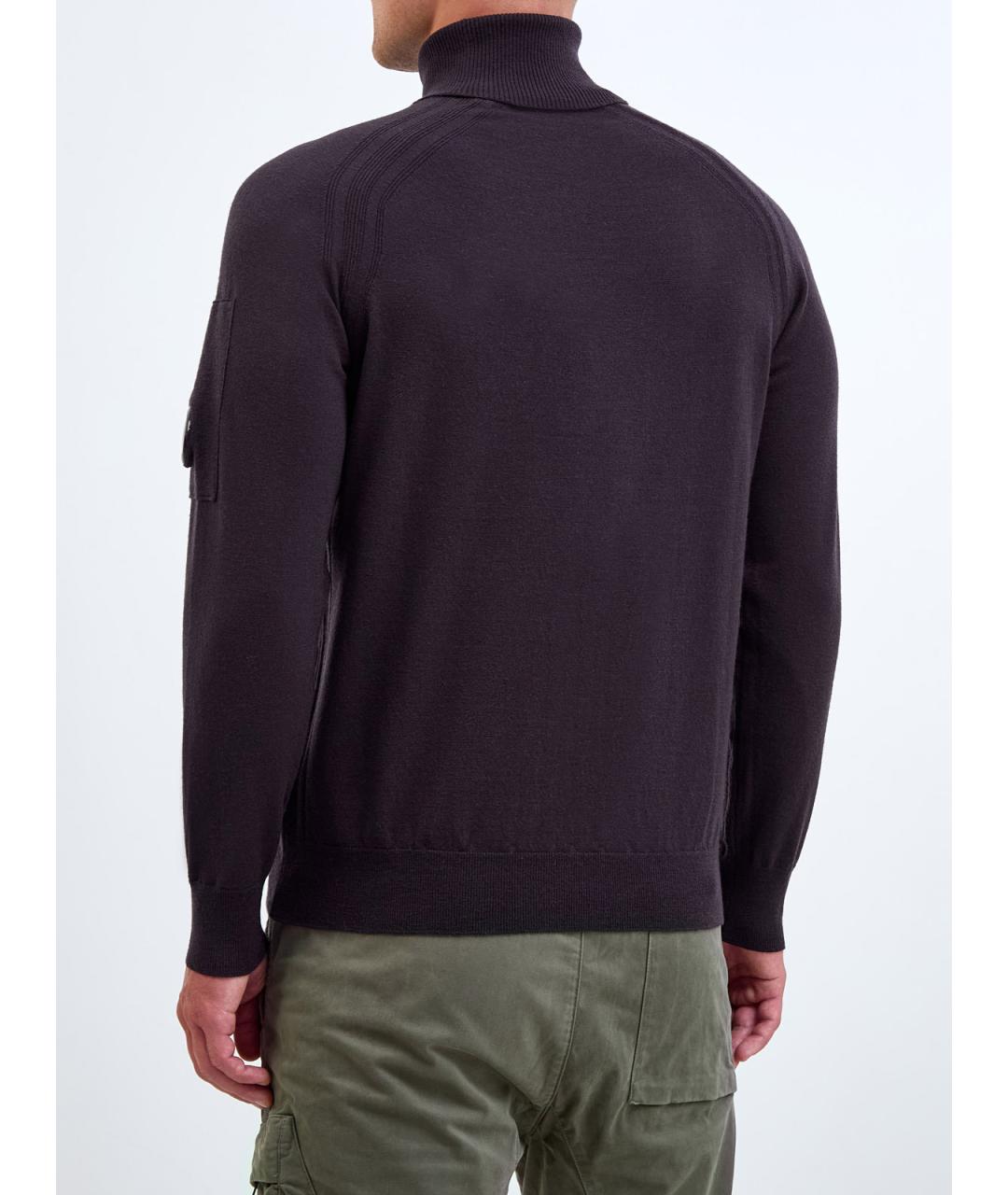 CP COMPANY Темно-синяя шерстяная водолазка, фото 4