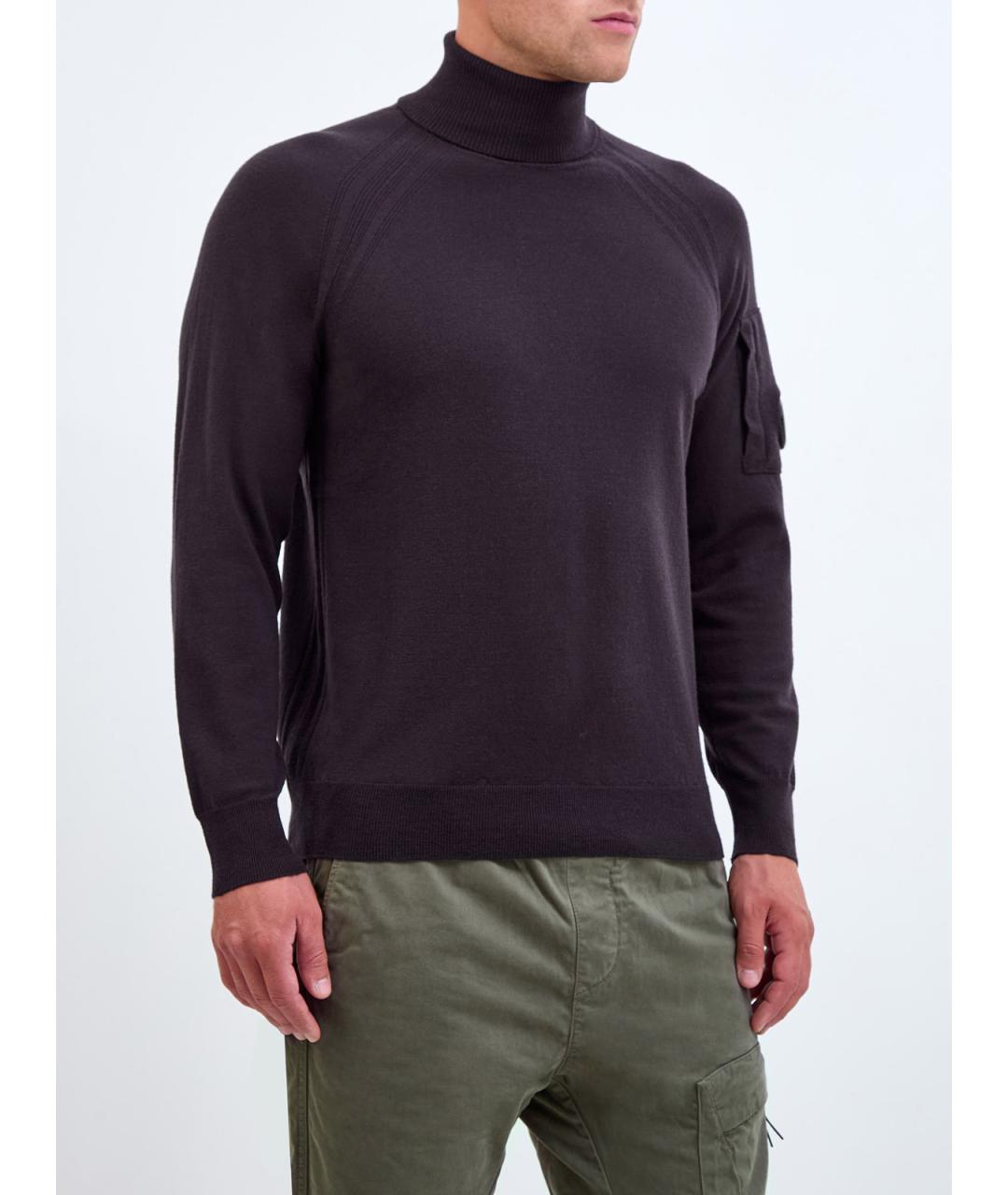 CP COMPANY Темно-синяя шерстяная водолазка, фото 3
