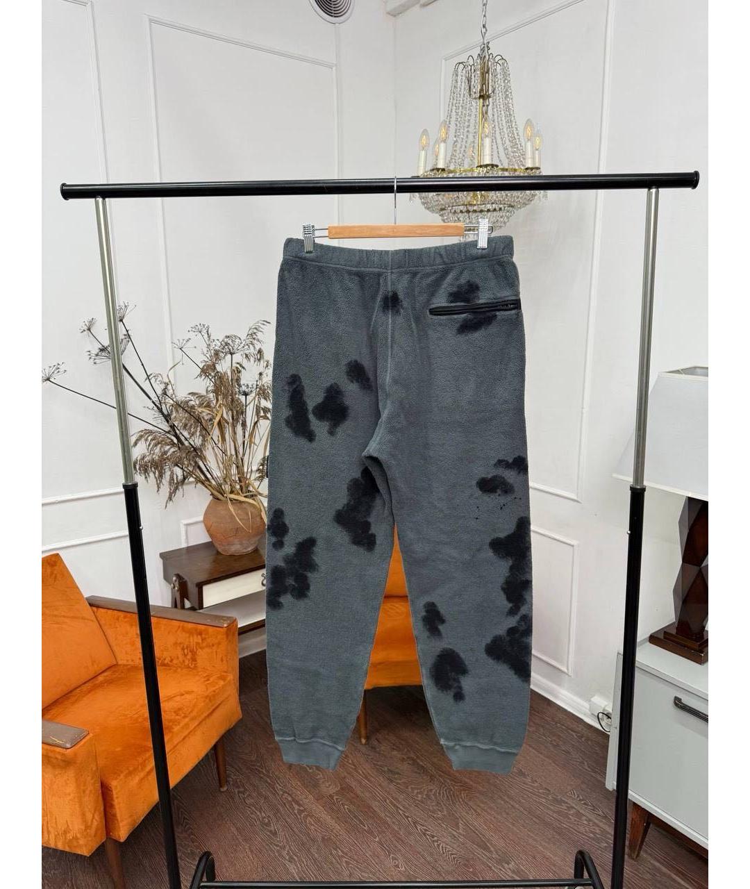 STONE ISLAND Серые хлопковые повседневные брюки, фото 8