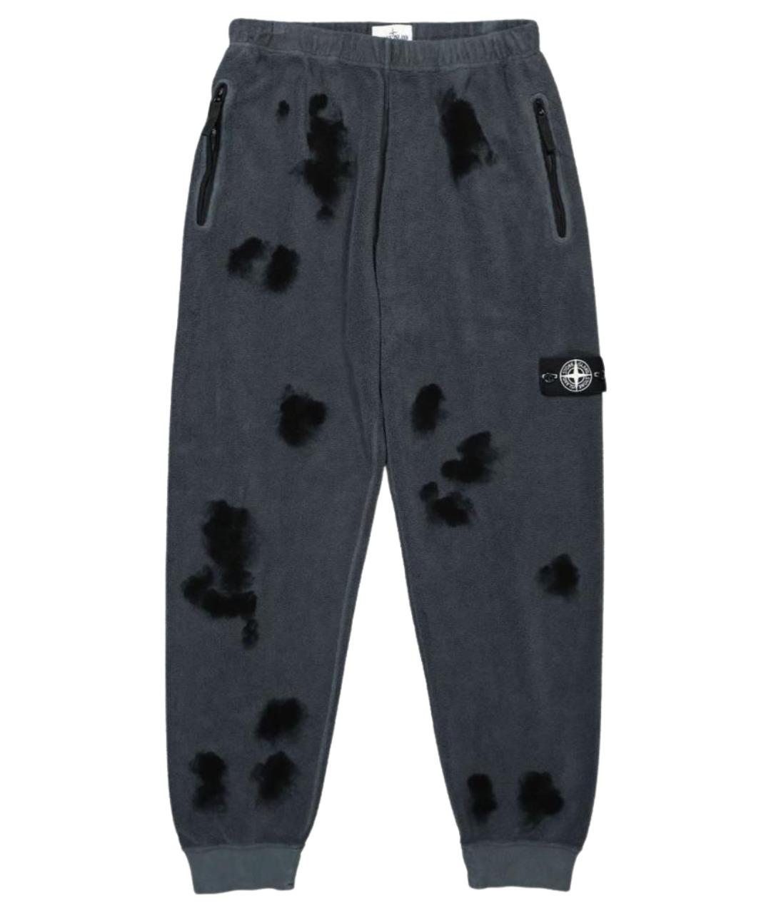 STONE ISLAND Серые хлопковые повседневные брюки, фото 1