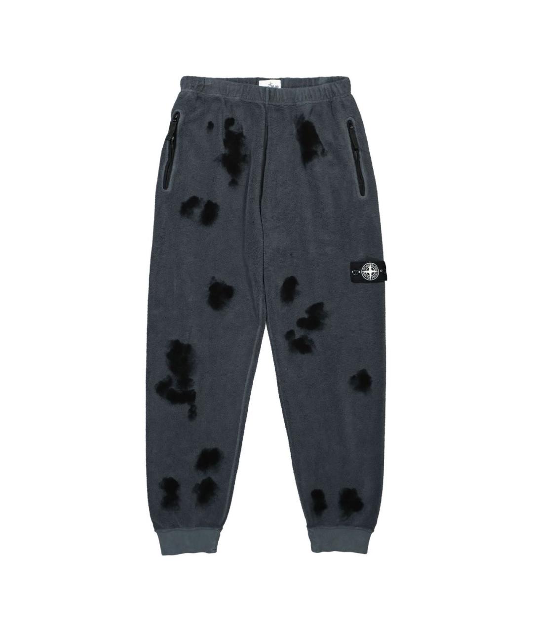 STONE ISLAND Серые хлопковые повседневные брюки, фото 9