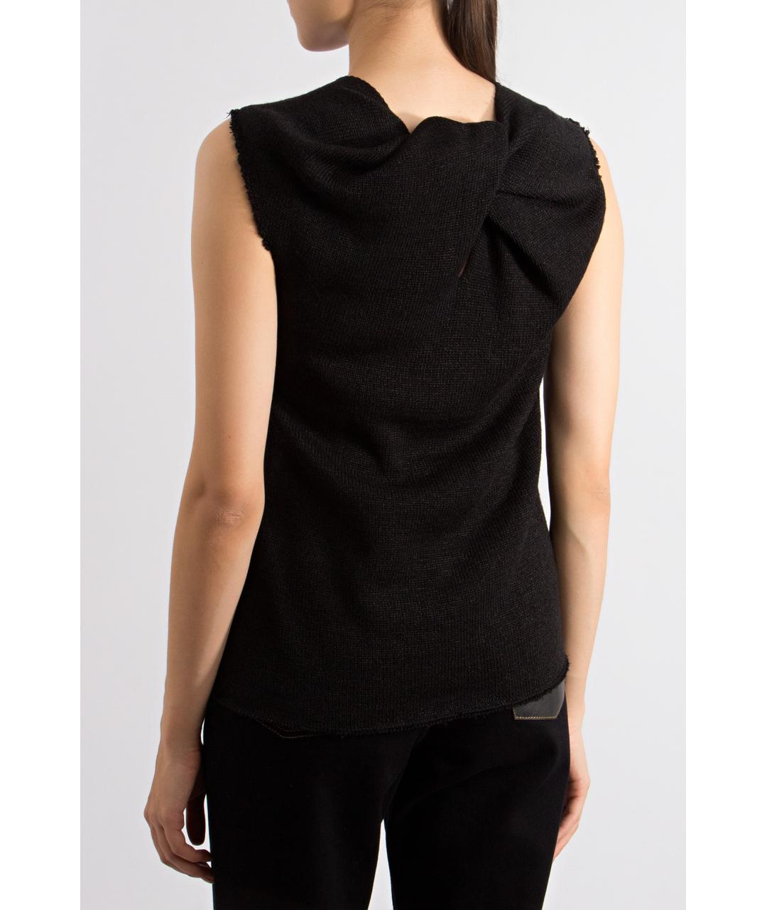 JIL SANDER Черная хлопковая жилетка, фото 4