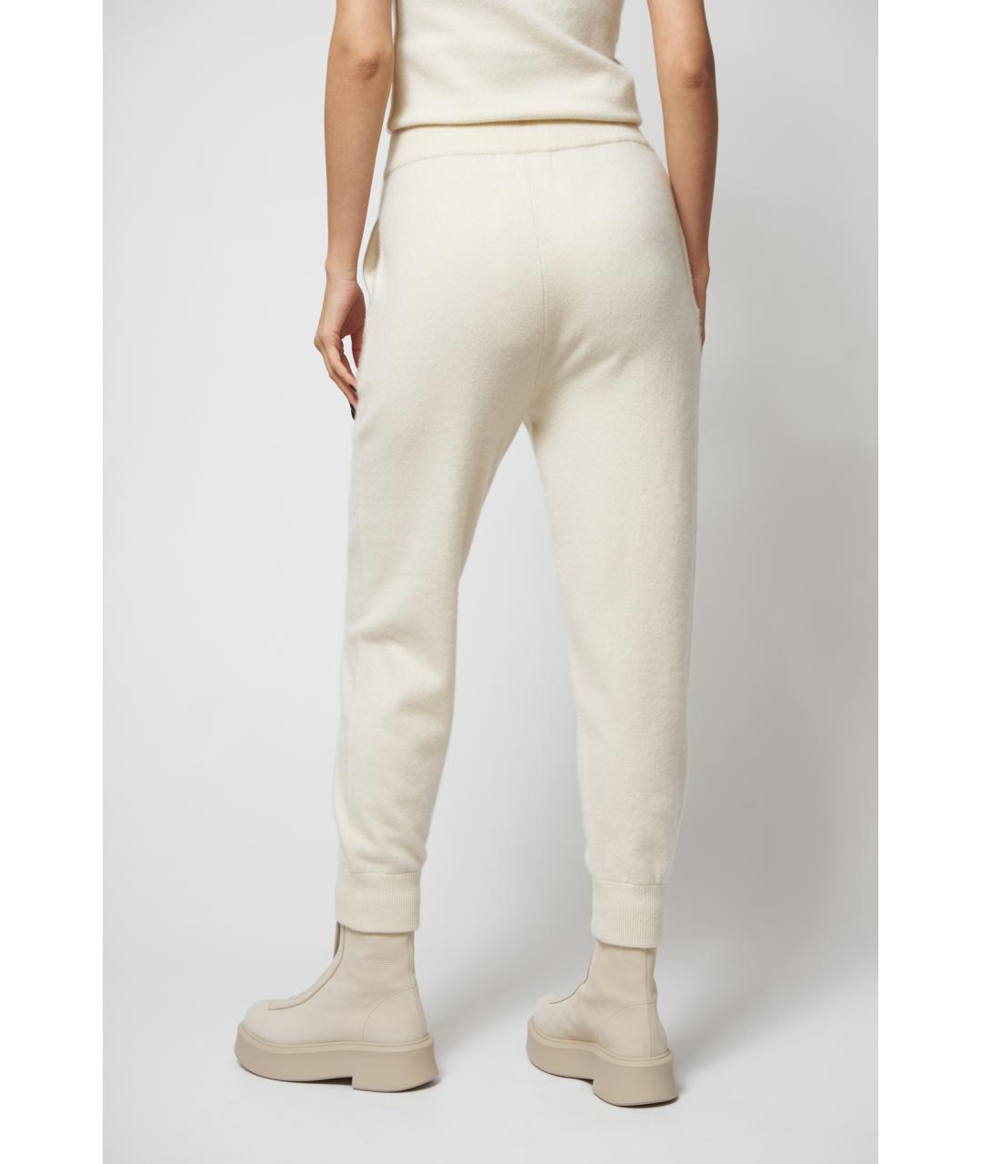 EXTREME CASHMERE Бежевые кашемировые брюки узкие, фото 4