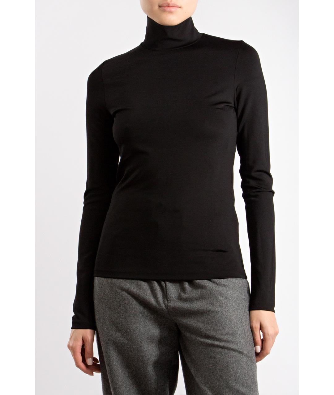 JIL SANDER Черная вискозная водолазка, фото 2