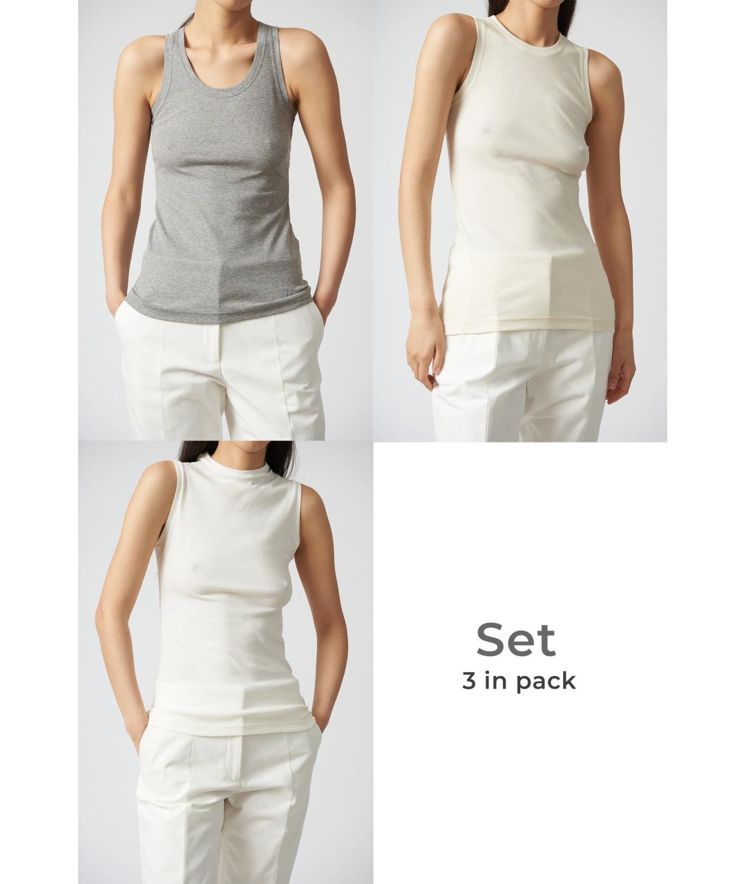 JIL SANDER Мульти хлопковая майка, фото 2