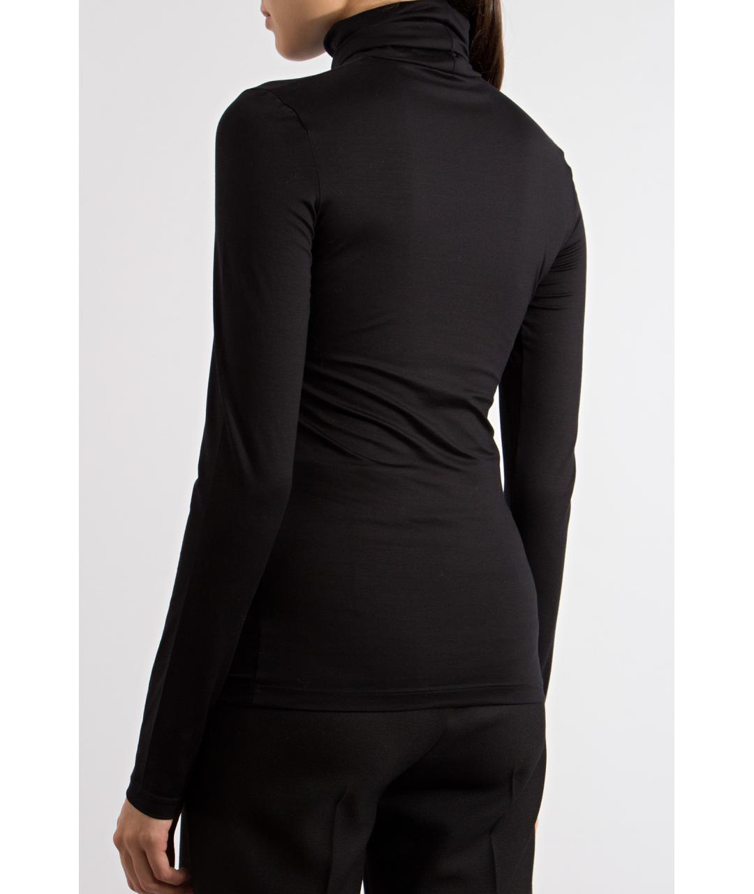 JIL SANDER Черная хлопковая водолазка, фото 4