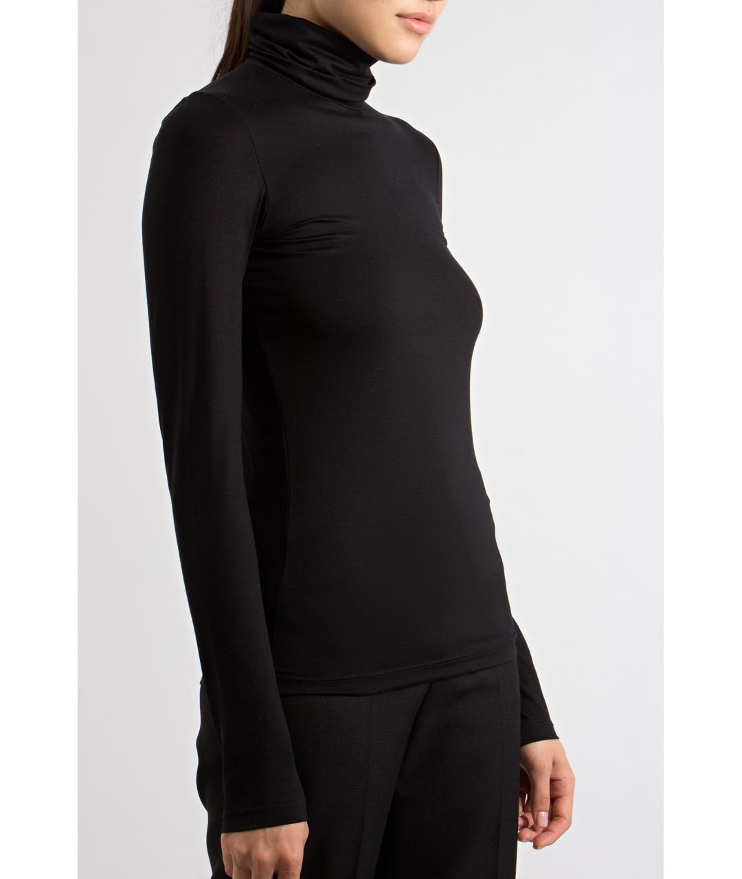 JIL SANDER Черная хлопковая водолазка, фото 3