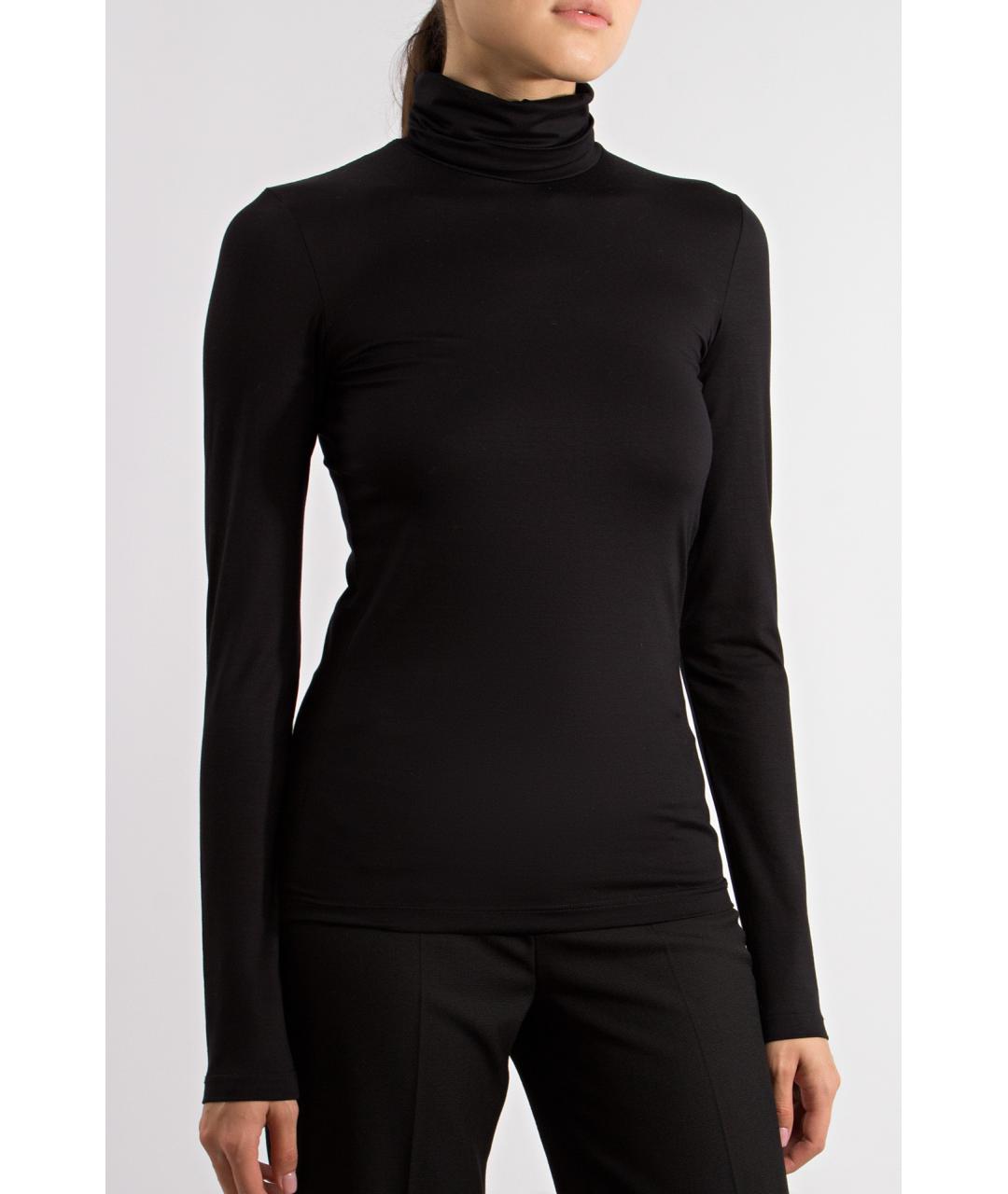 JIL SANDER Черная хлопковая водолазка, фото 2