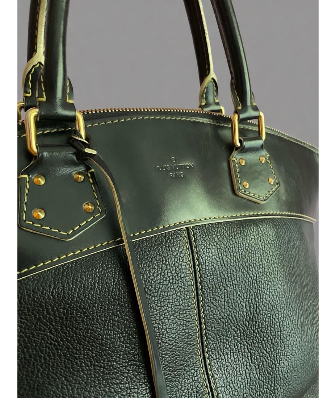 LOUIS VUITTON Черная кожаная сумка с короткими ручками, фото 2