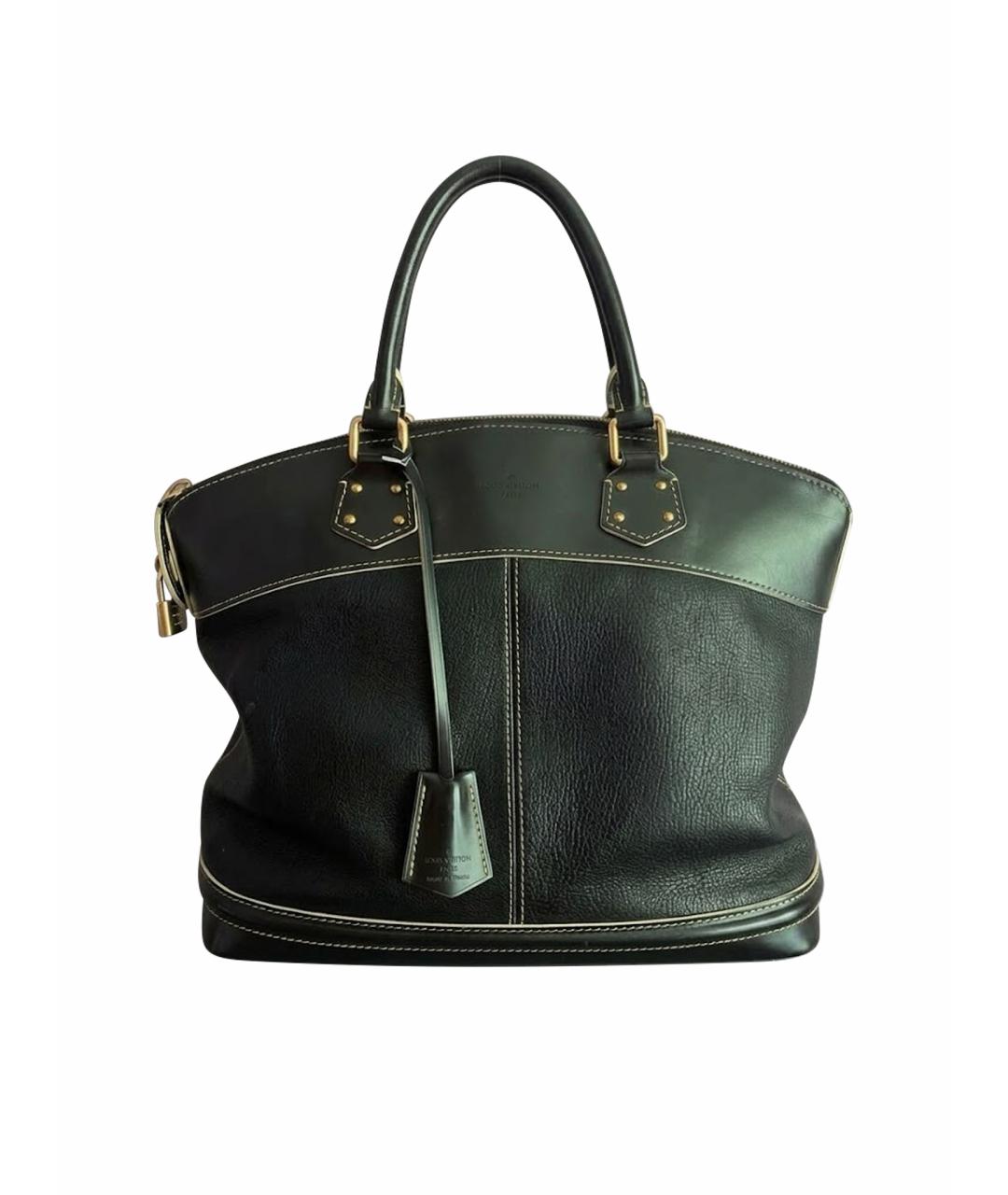 LOUIS VUITTON Черная кожаная сумка с короткими ручками, фото 1