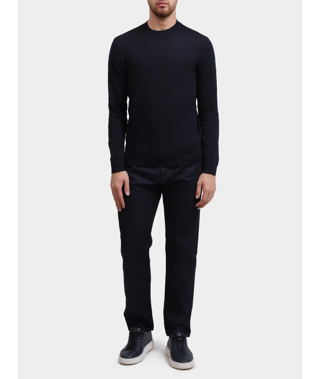 EMPORIO ARMANI Синий джемпер / свитер, фото 2