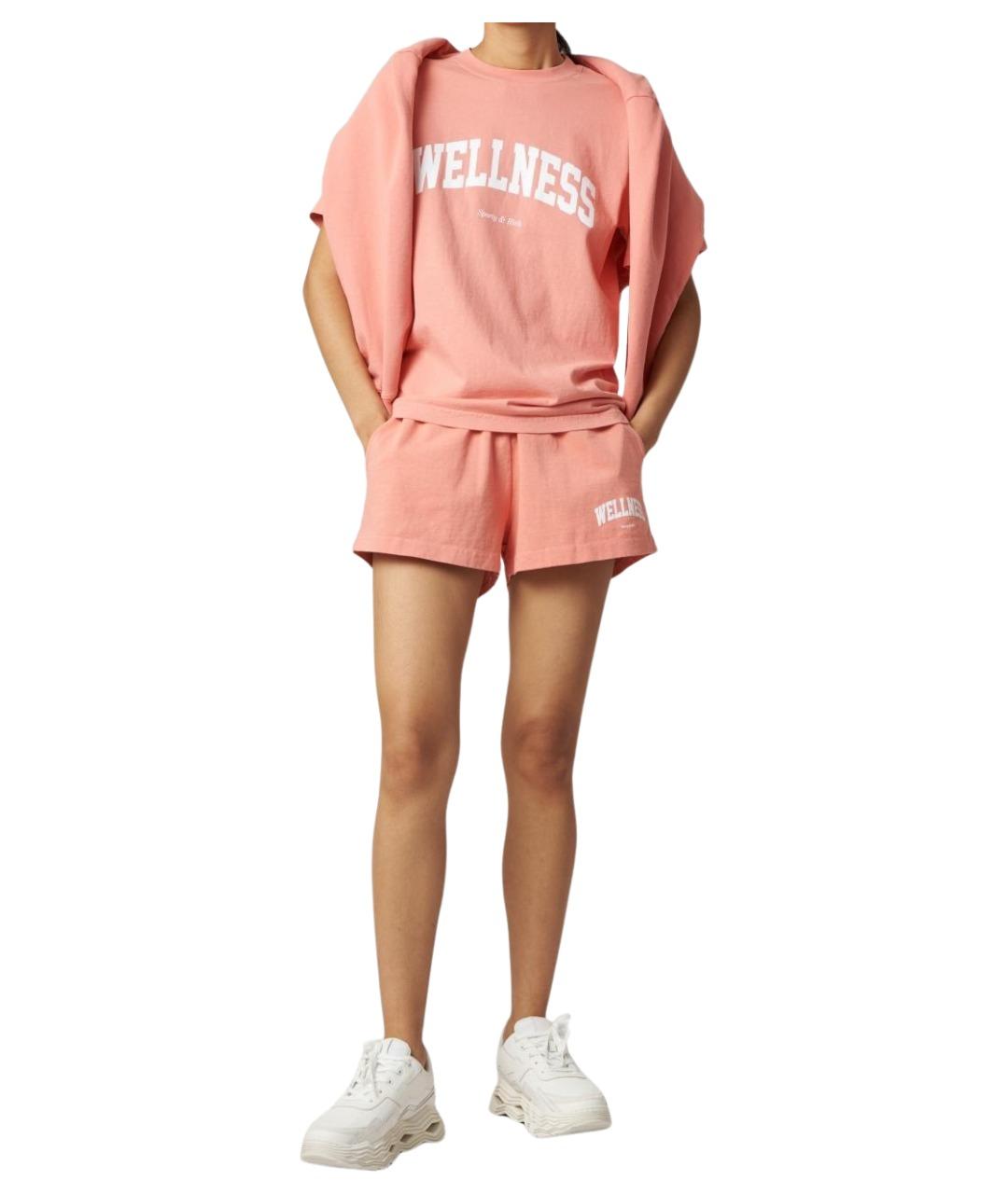 SPORTY AND RICH Розовые хлопковые шорты, фото 1