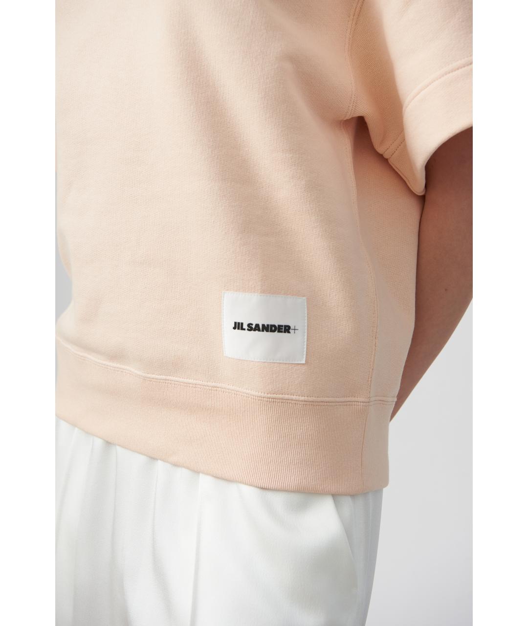 JIL SANDER Розовая хлопковая футболка, фото 3