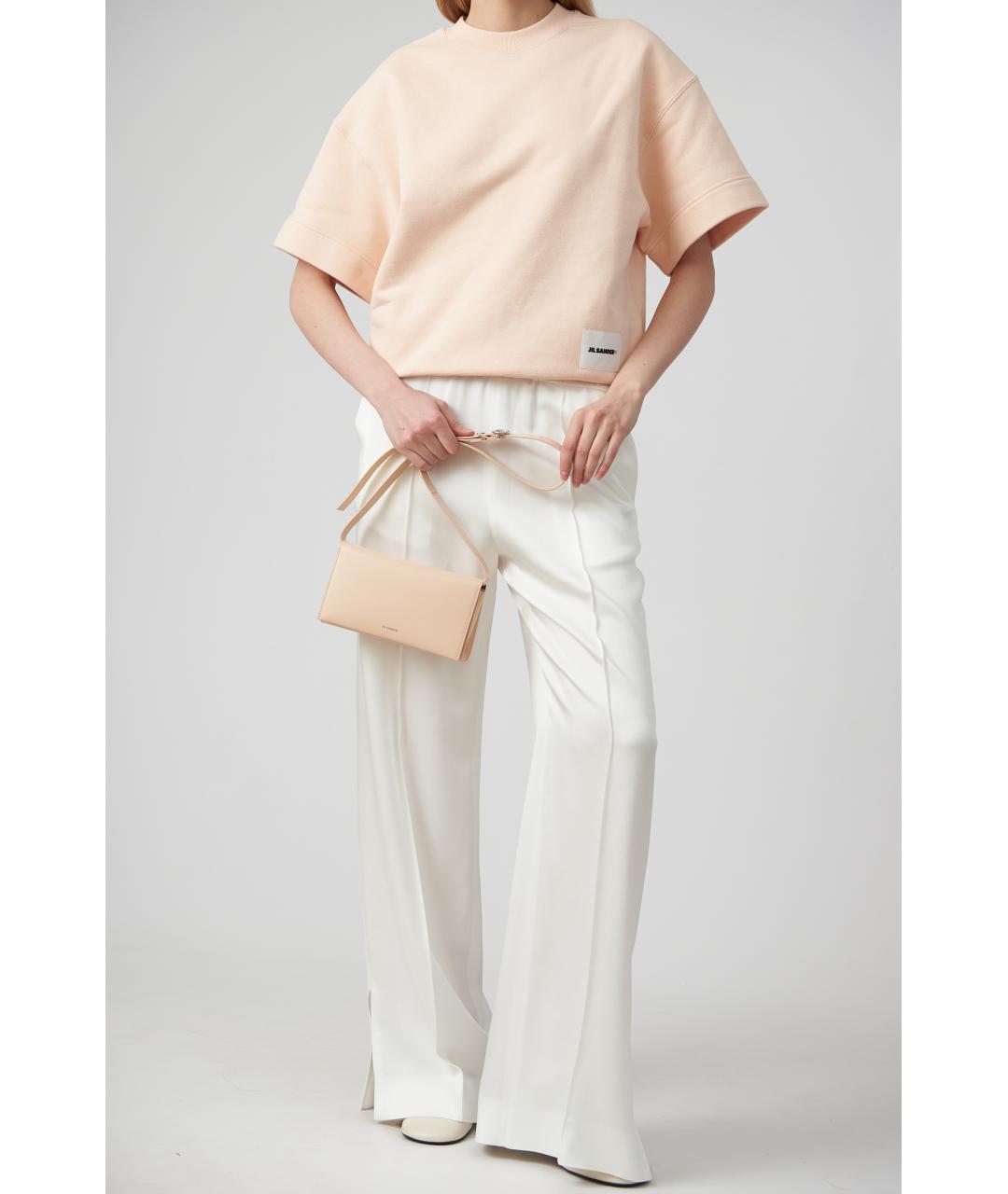 JIL SANDER Розовая хлопковая футболка, фото 2