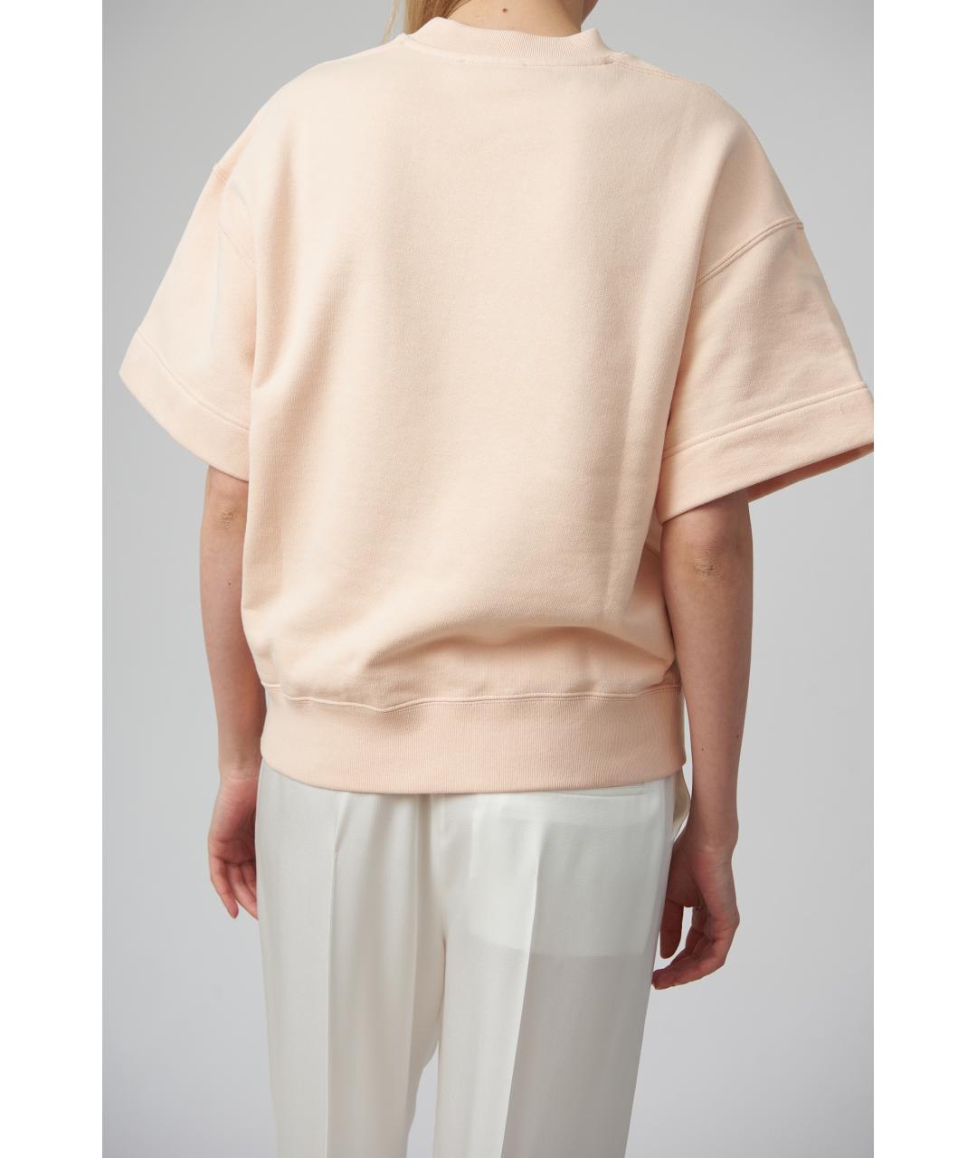 JIL SANDER Розовая хлопковая футболка, фото 4