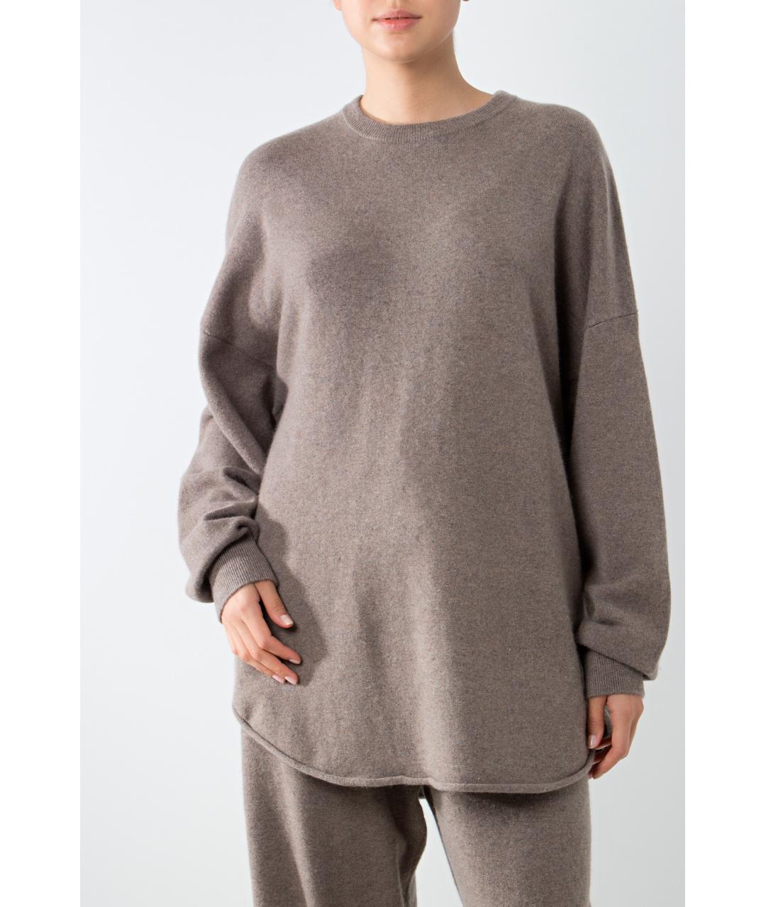EXTREME CASHMERE Коричневый кашемировый джемпер / свитер, фото 4