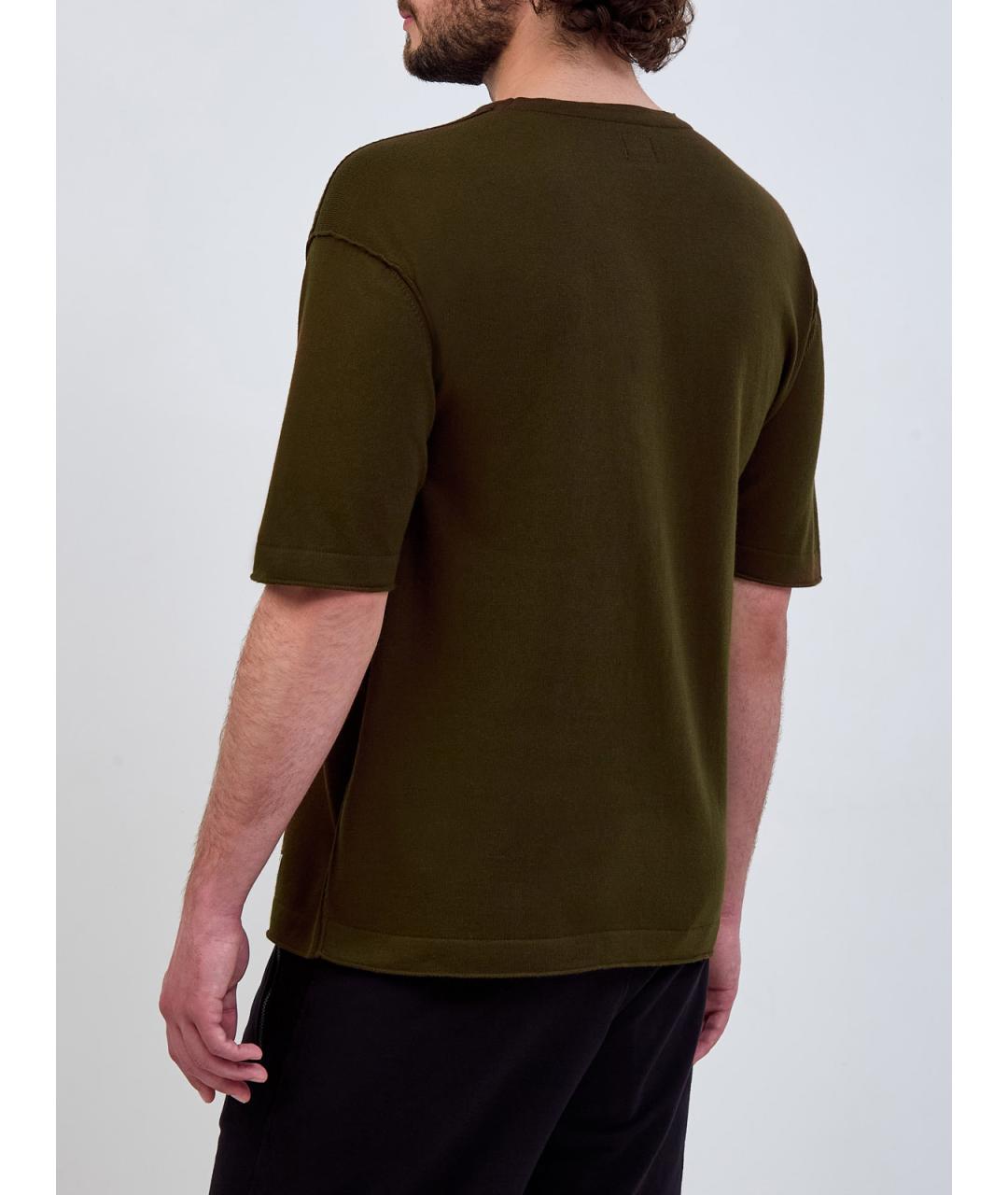 CP COMPANY Хаки хлопковая футболка, фото 4