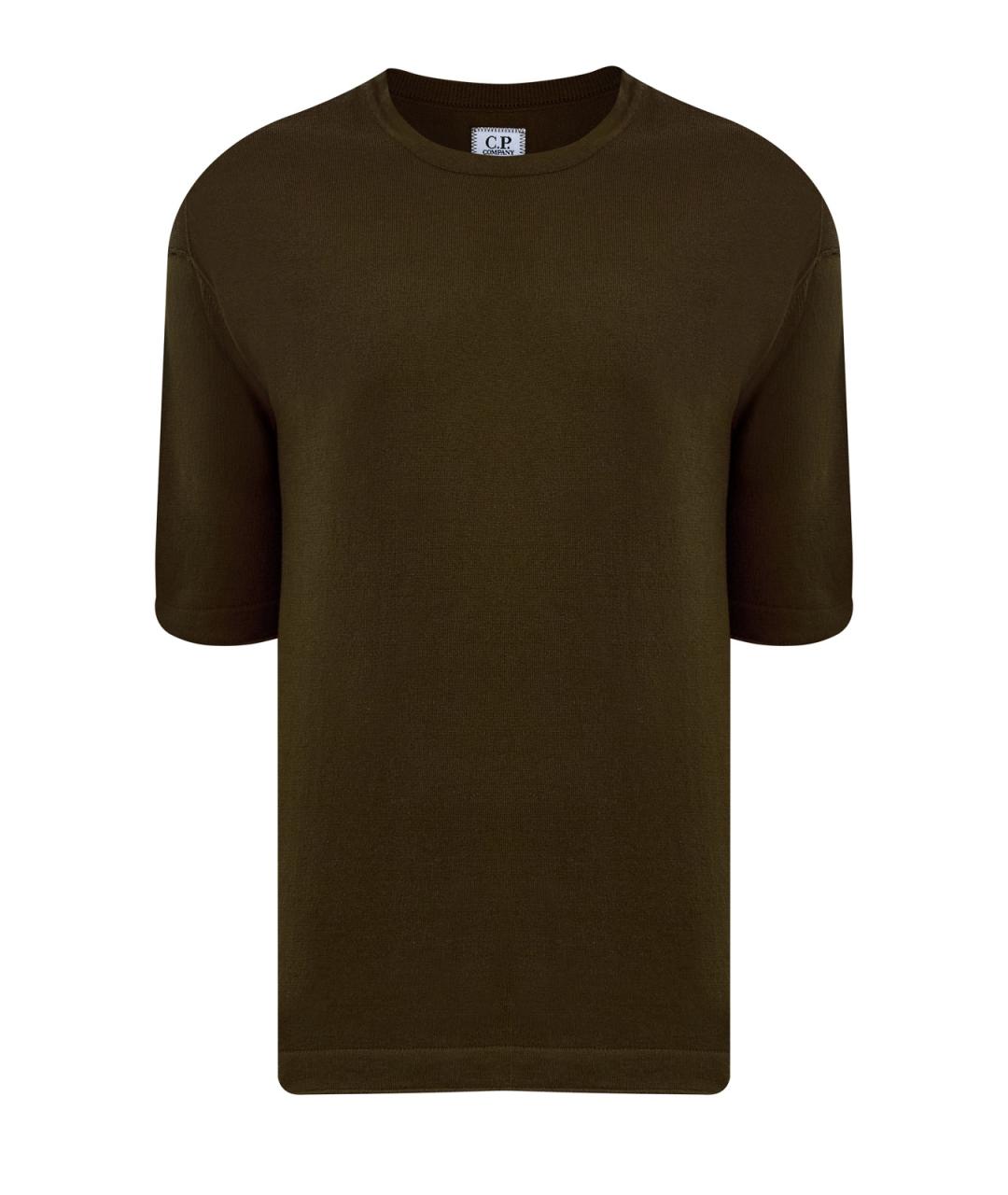 CP COMPANY Хаки хлопковая футболка, фото 1
