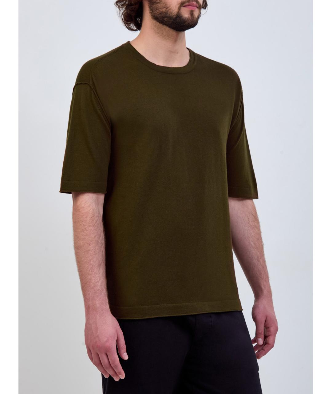 CP COMPANY Хаки хлопковая футболка, фото 3