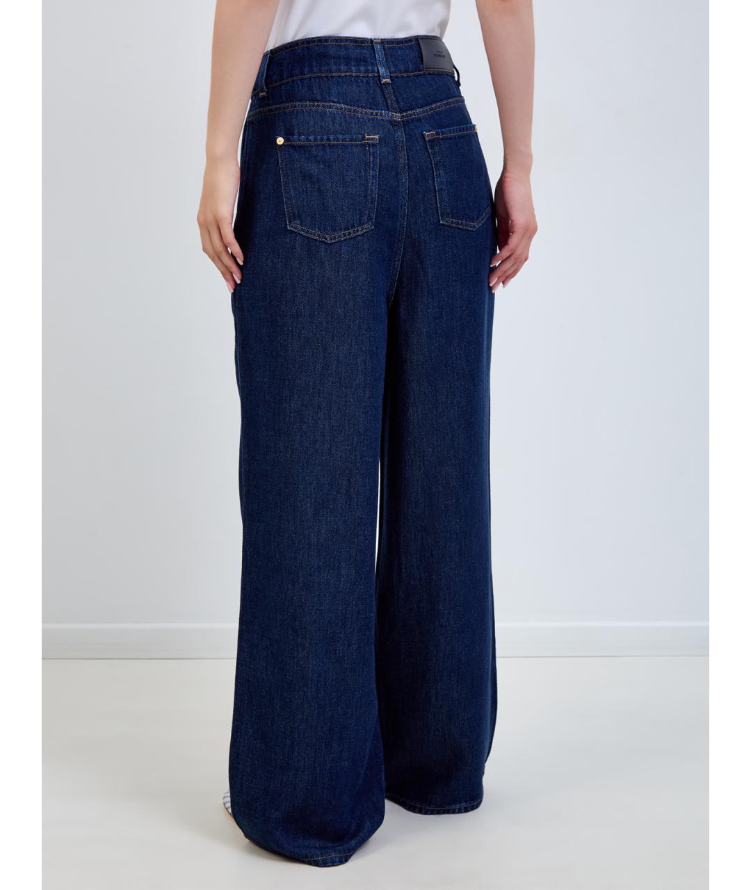 7 FOR ALL MANKIND Синие прямые джинсы, фото 4