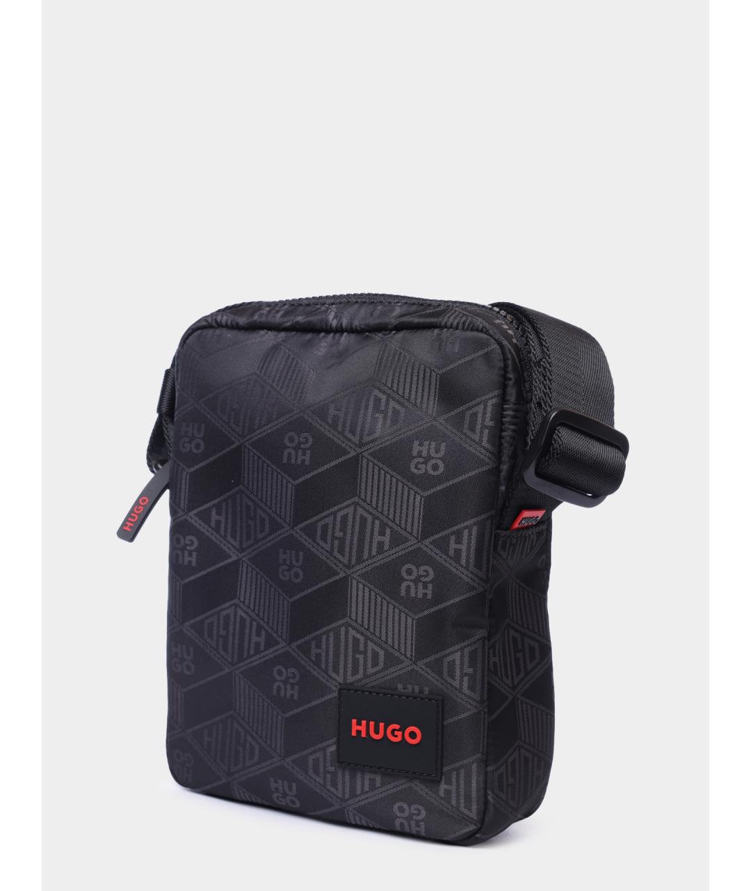 HUGO BOSS Черная синтетическая сумка на плечо, фото 3