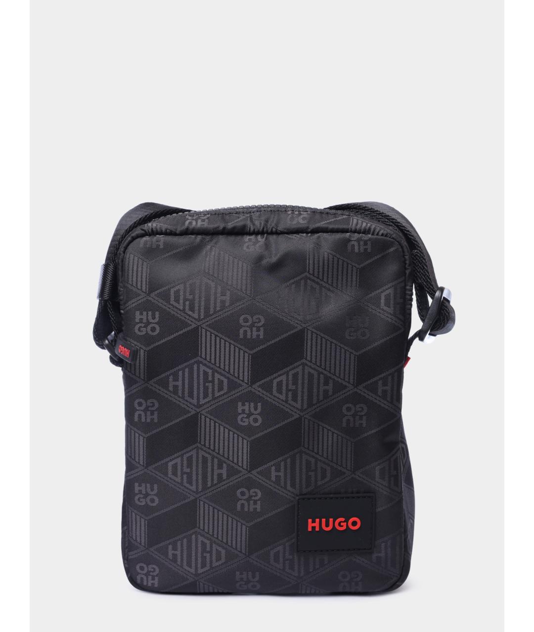 HUGO BOSS Черная синтетическая сумка на плечо, фото 2