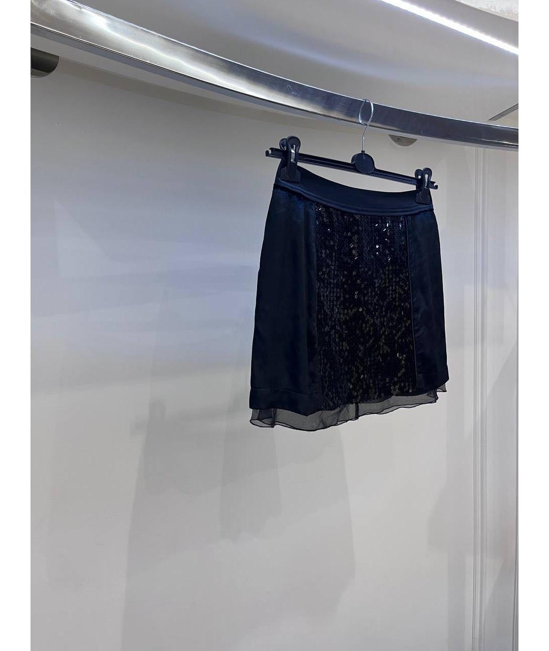 DOLCE&GABBANA Черная юбка мини, фото 3