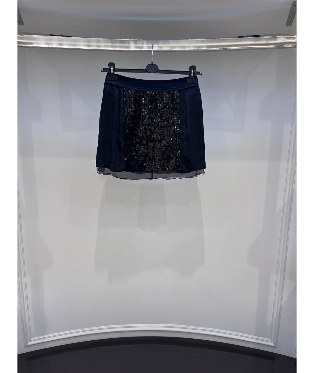 DOLCE&GABBANA Черная юбка мини, фото 4