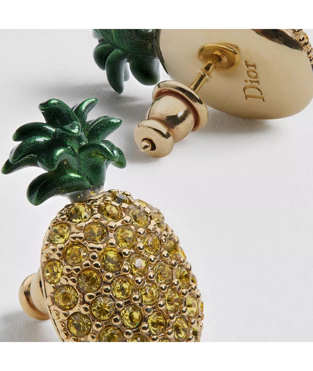 CHRISTIAN DIOR Желтые серьги, фото 2