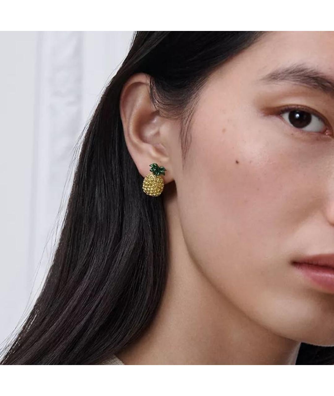 CHRISTIAN DIOR Желтые серьги, фото 3