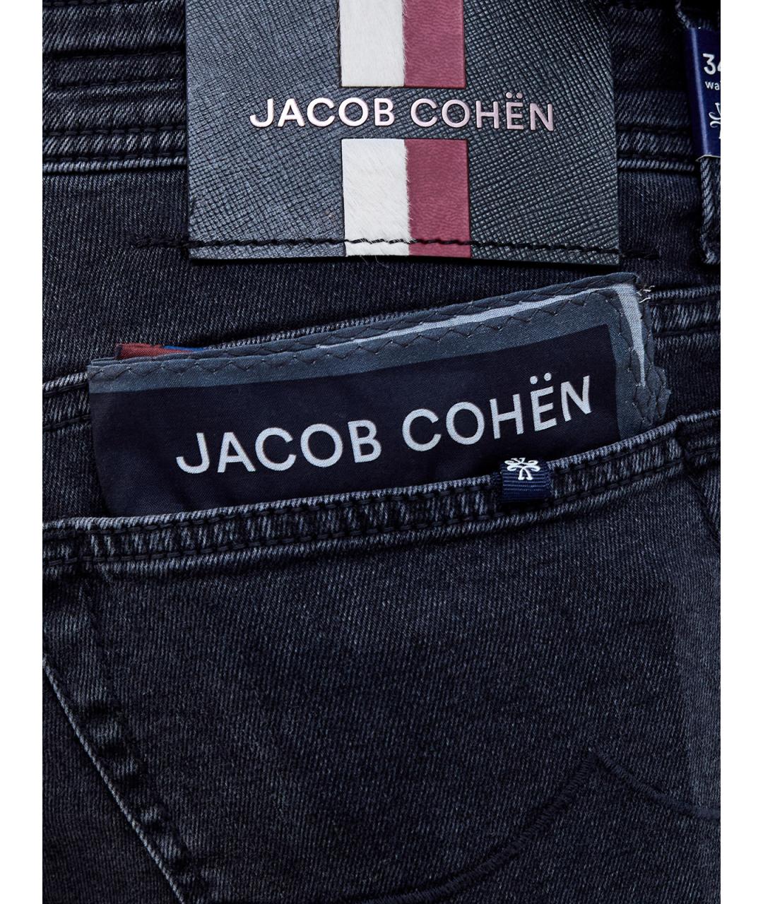 JACOB COHEN Серые хлопковые прямые джинсы, фото 5
