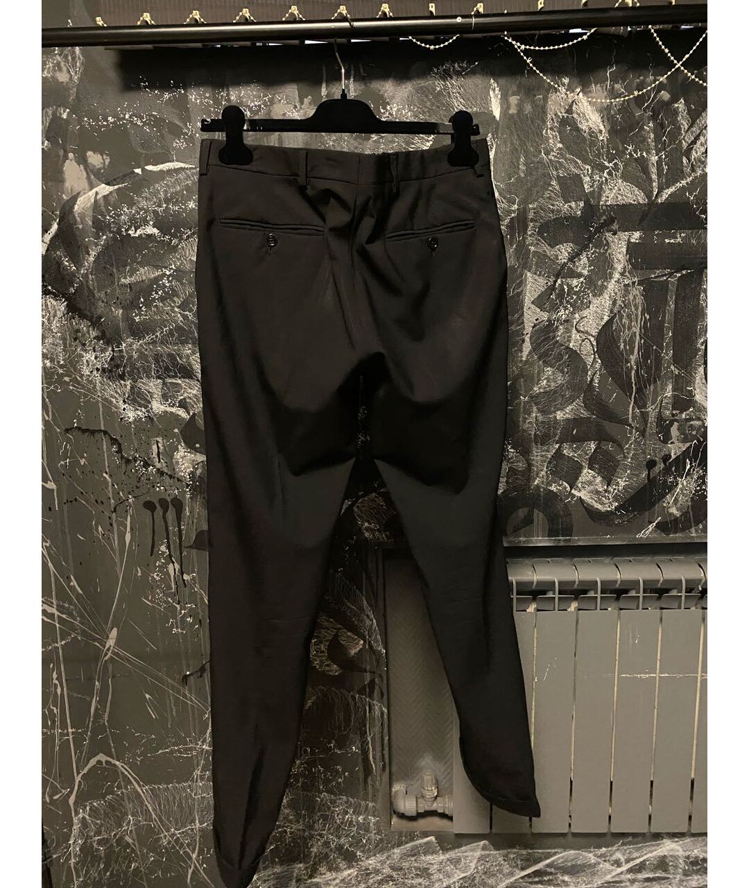 RALPH LAUREN Черные шерстяные классические брюки, фото 2