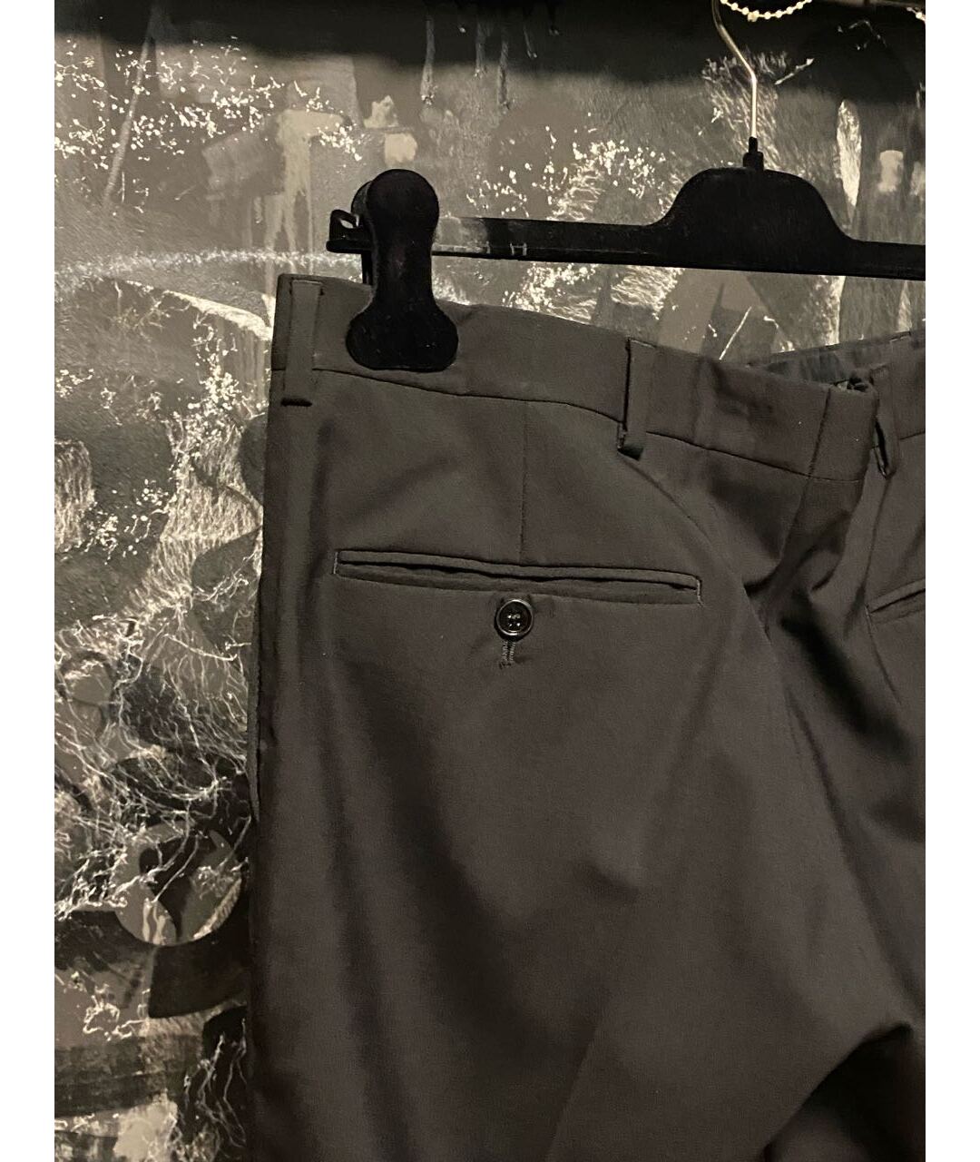 RALPH LAUREN Черные шерстяные классические брюки, фото 3
