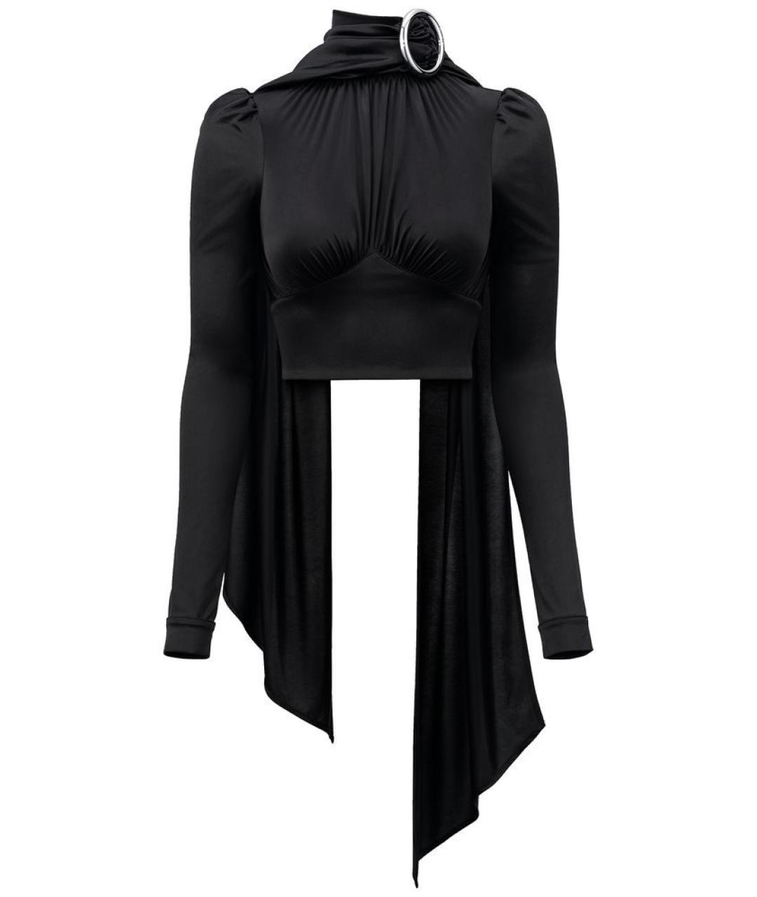 PACO RABANNE Черная ацетатная блузы, фото 1