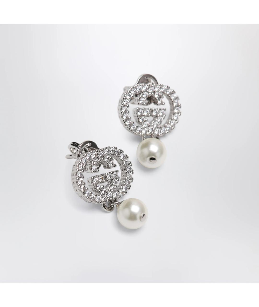 GUCCI Серебряные латунные серьги, фото 2