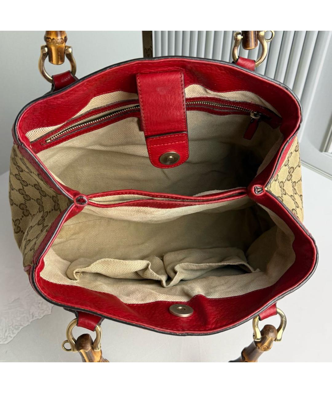 GUCCI Тканевая сумка с короткими ручками, фото 5