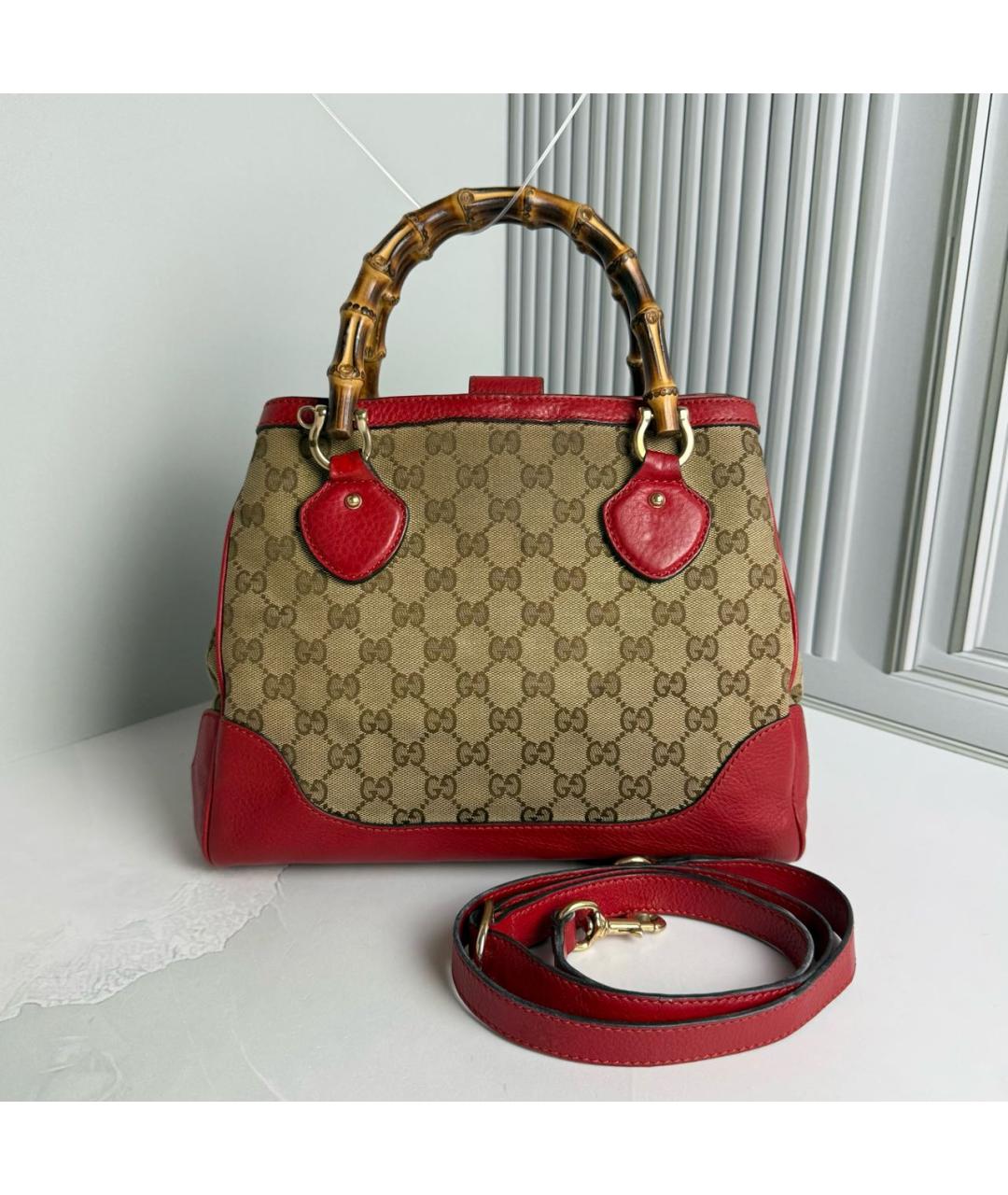 GUCCI Тканевая сумка с короткими ручками, фото 7