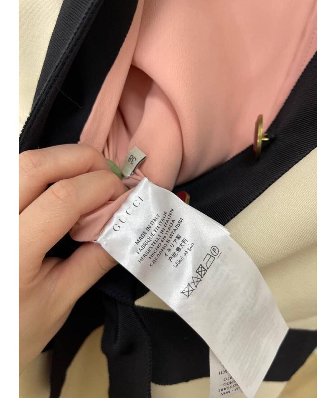 GUCCI Бежевое вискозное повседневное платье, фото 7