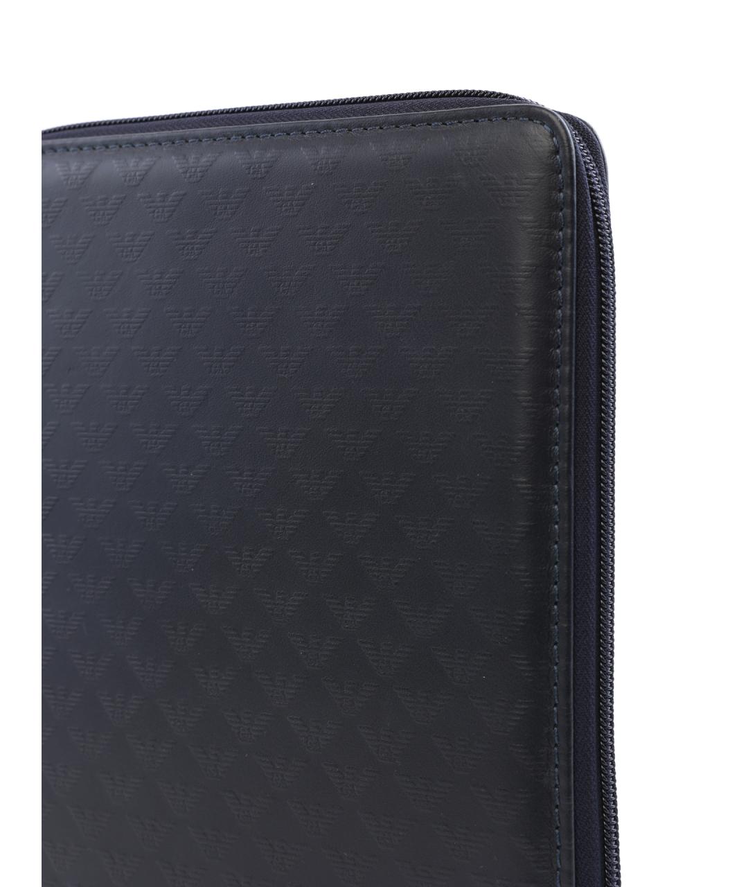 EMPORIO ARMANI Черный кожаный кошелек, фото 3