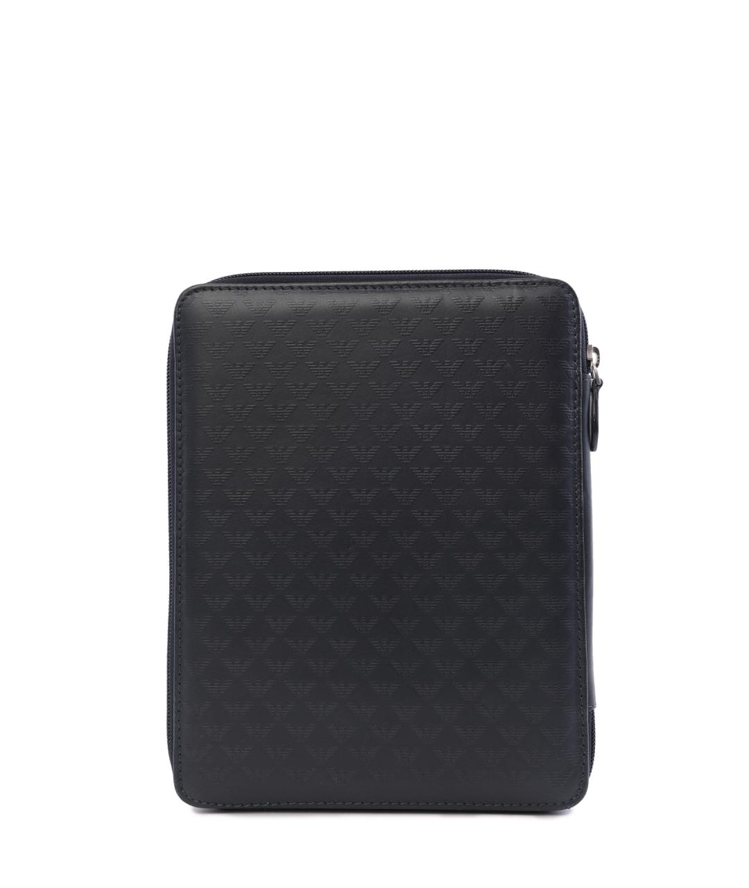EMPORIO ARMANI Черный кожаный кошелек, фото 4