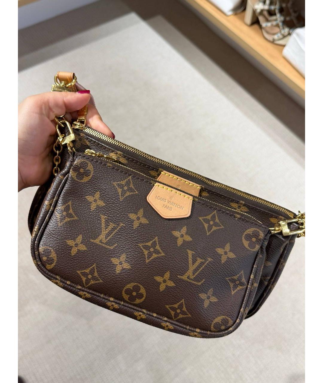 LOUIS VUITTON Коричневая сумка через плечо, фото 3
