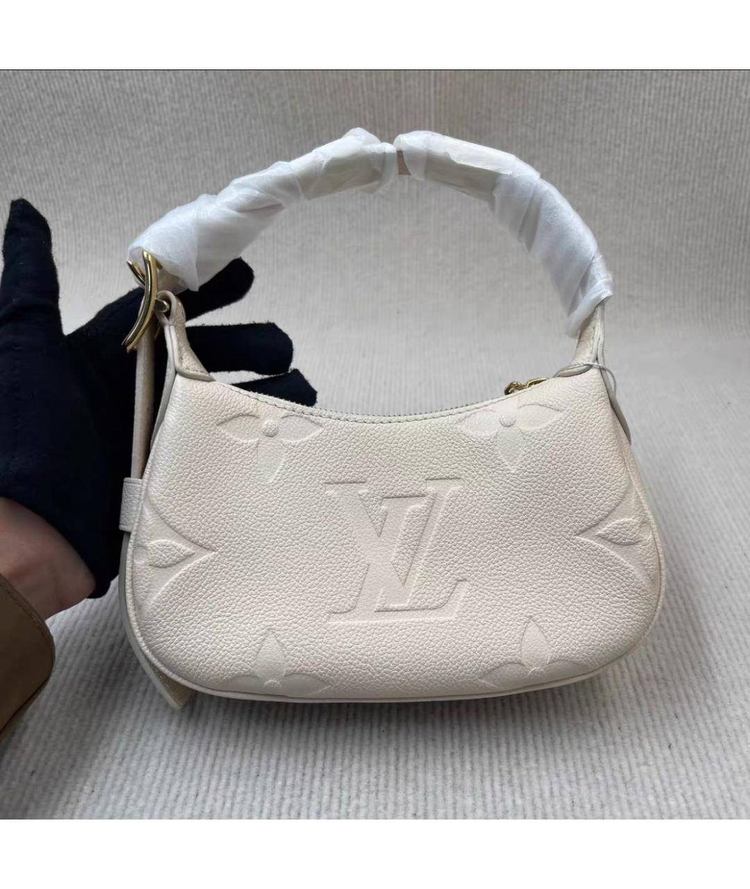 LOUIS VUITTON Белая кожаная сумка через плечо, фото 2