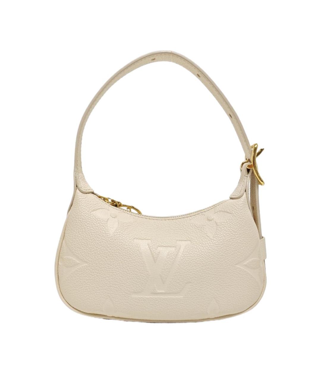 LOUIS VUITTON Белая кожаная сумка через плечо, фото 7