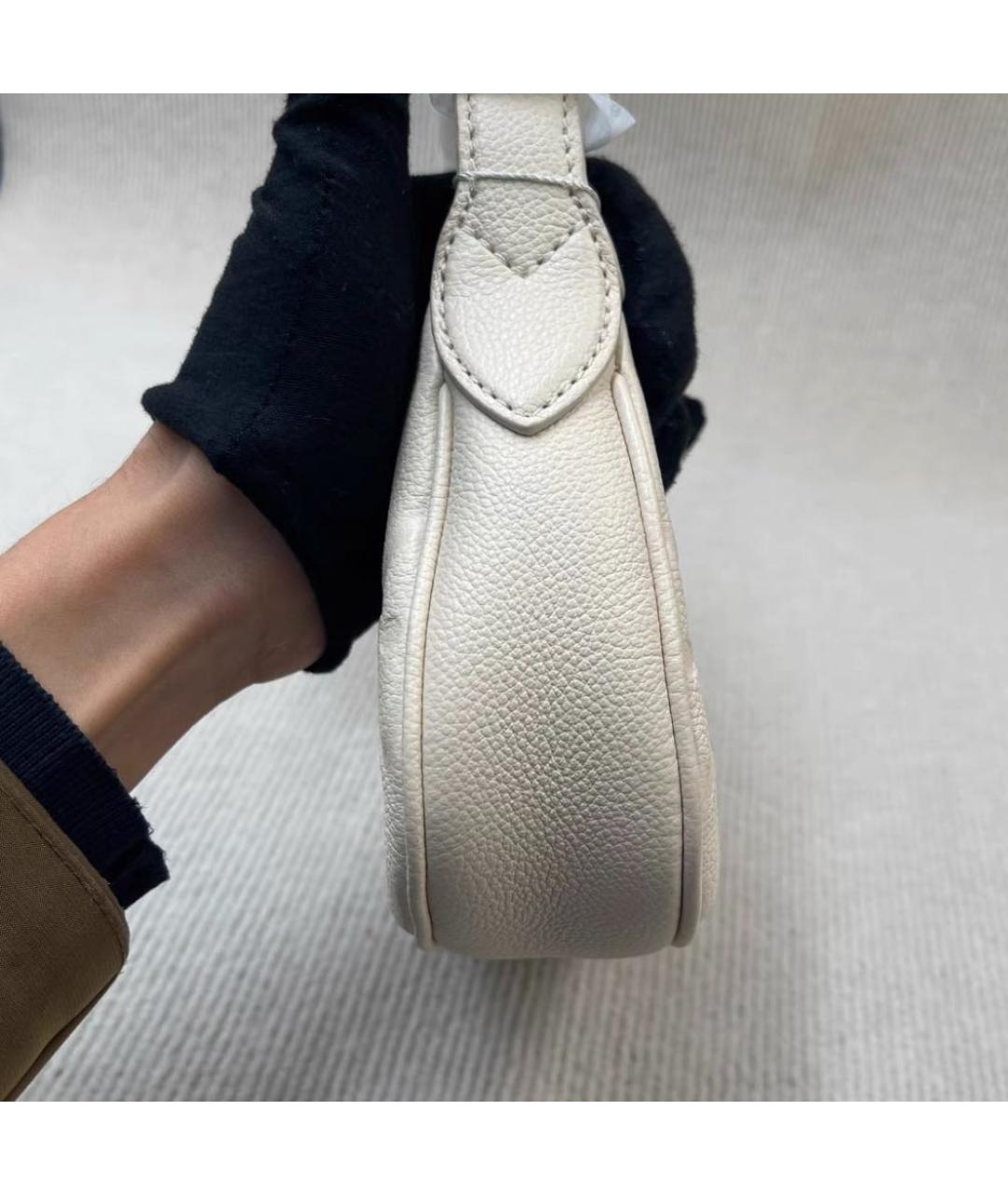 LOUIS VUITTON Белая кожаная сумка через плечо, фото 4