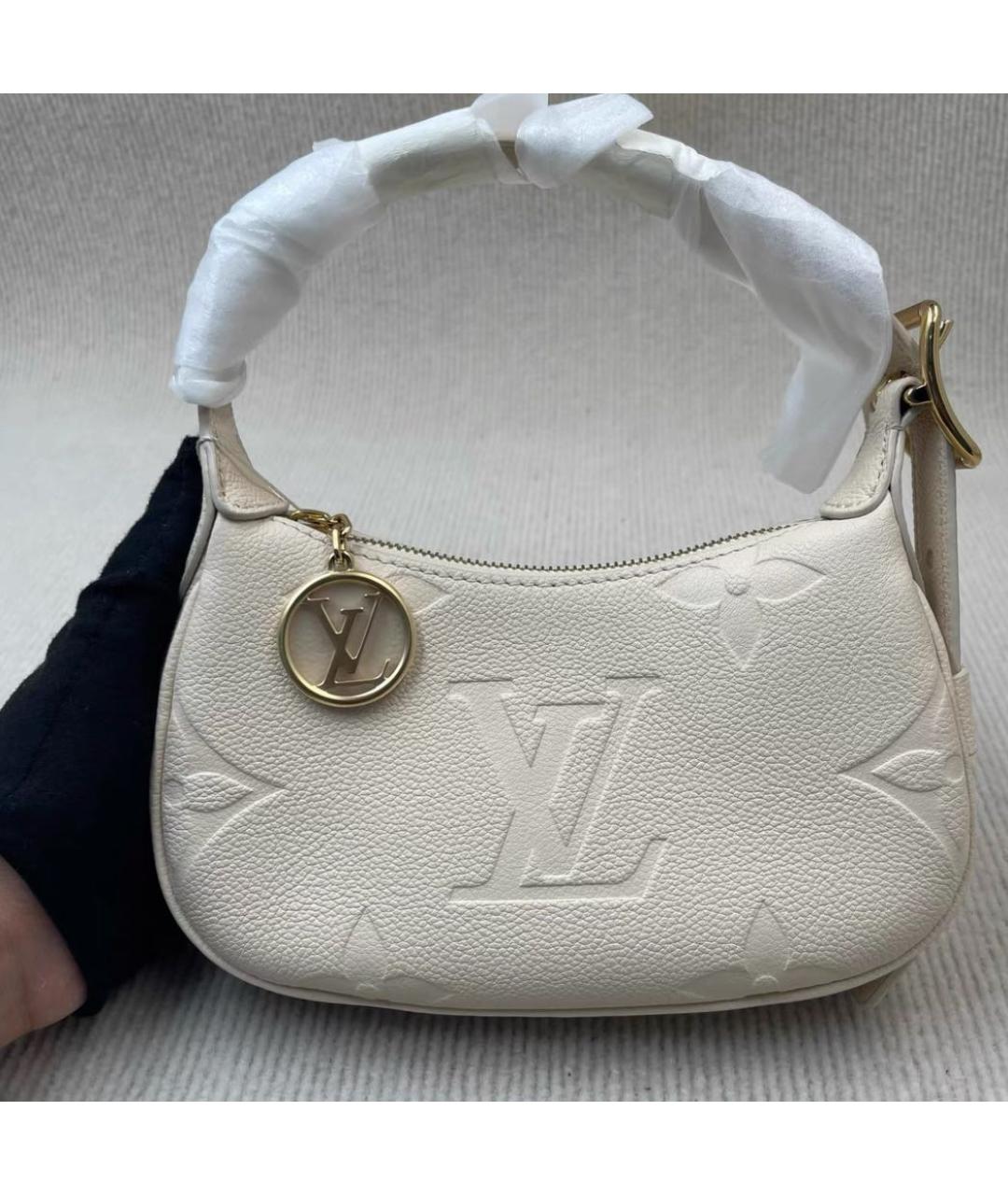 LOUIS VUITTON Белая кожаная сумка через плечо, фото 3